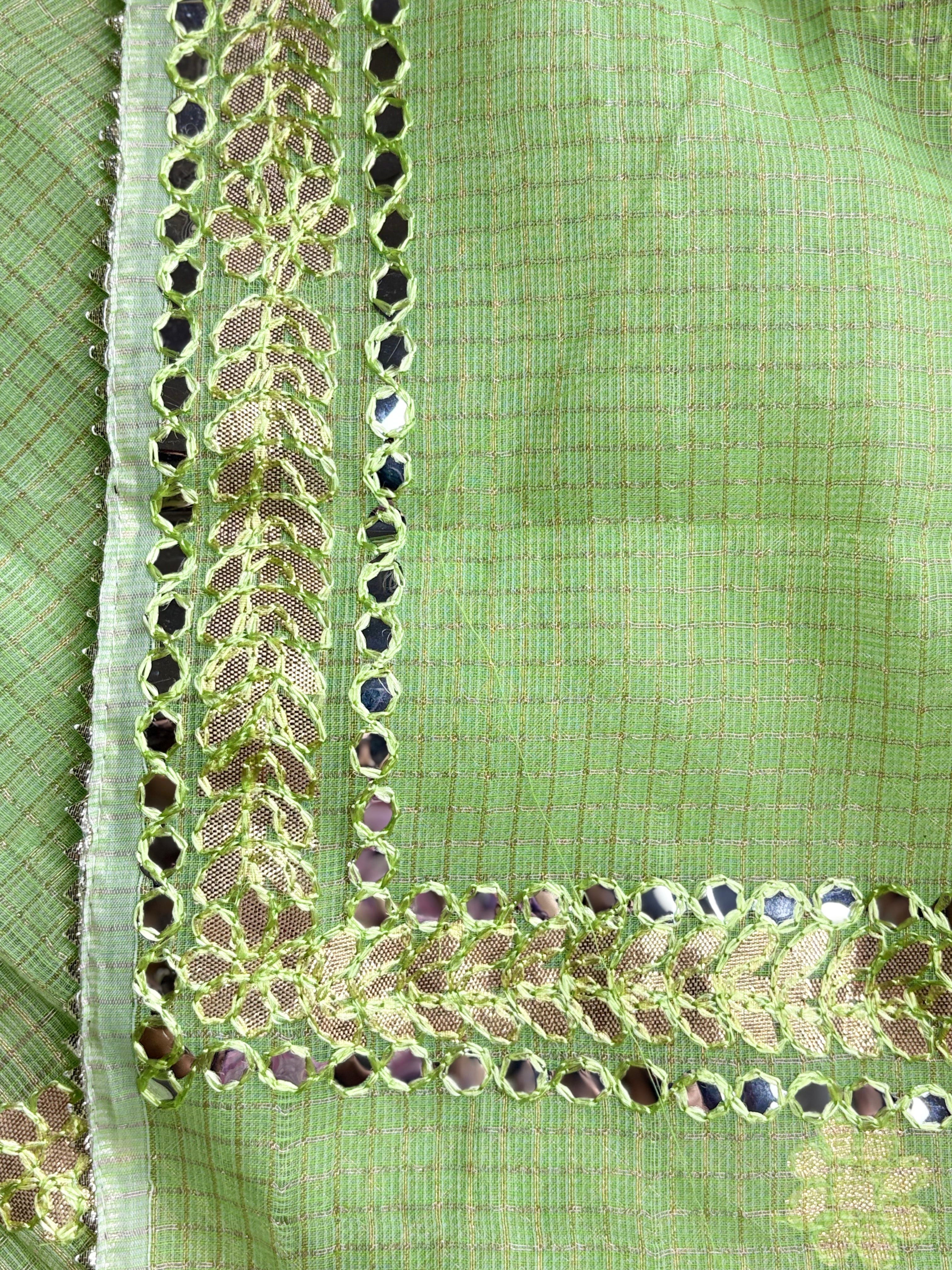 Rajasvi- Wedding Wear Kota Gota Patti Salwar Suit In Green Color