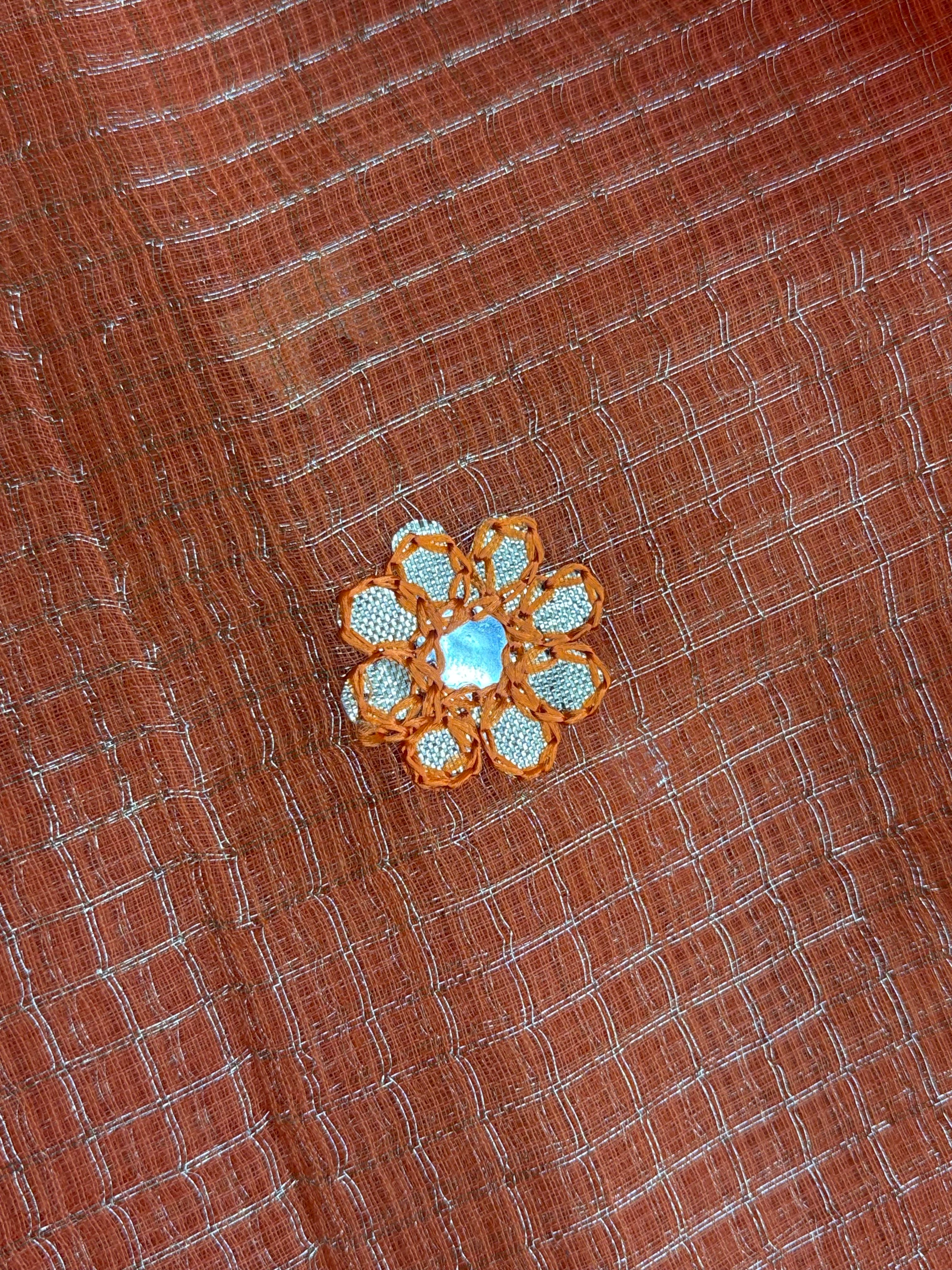 Dulari-Wedding Wear Kota Gota Patti Salwar Suit In Gota Work Rust Orange Color