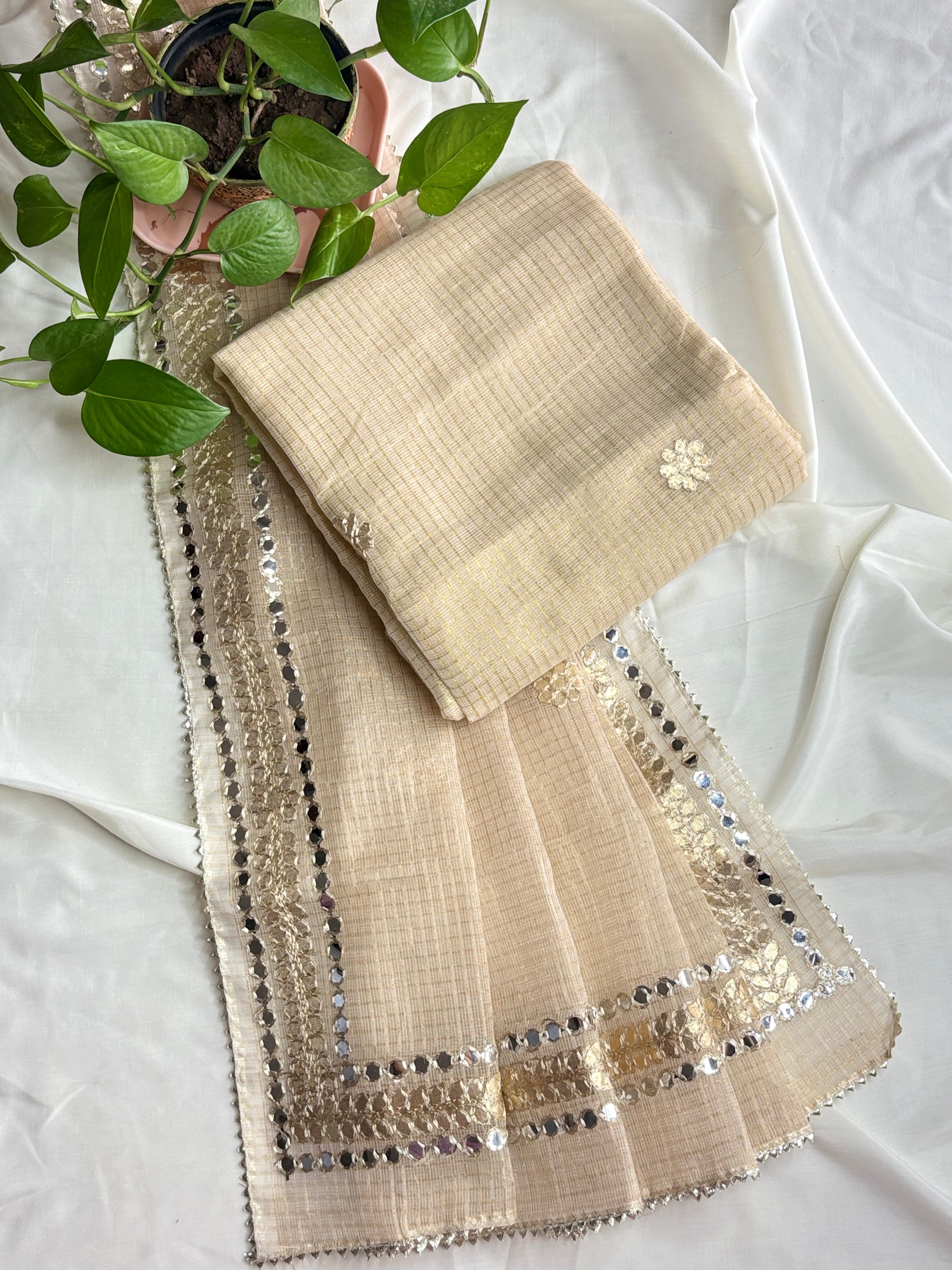 Damini- Wedding Wear Kota Gota Patti Salwar Suit In Gota Work Golden Color