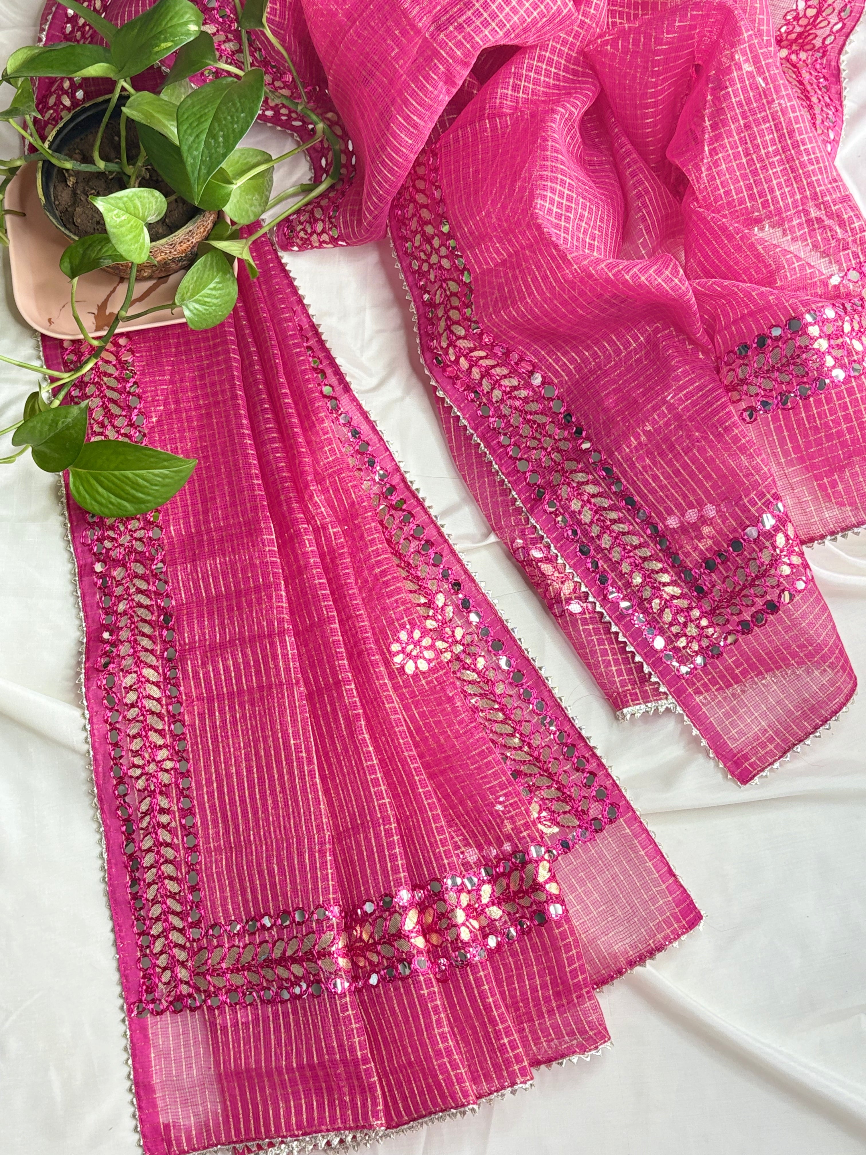 Pallavi- Wedding Wear Kota Gota Patti Salwar Suit In Gota Work Pink Color