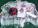 Pink Kota Doriya Hand Block Print Suit