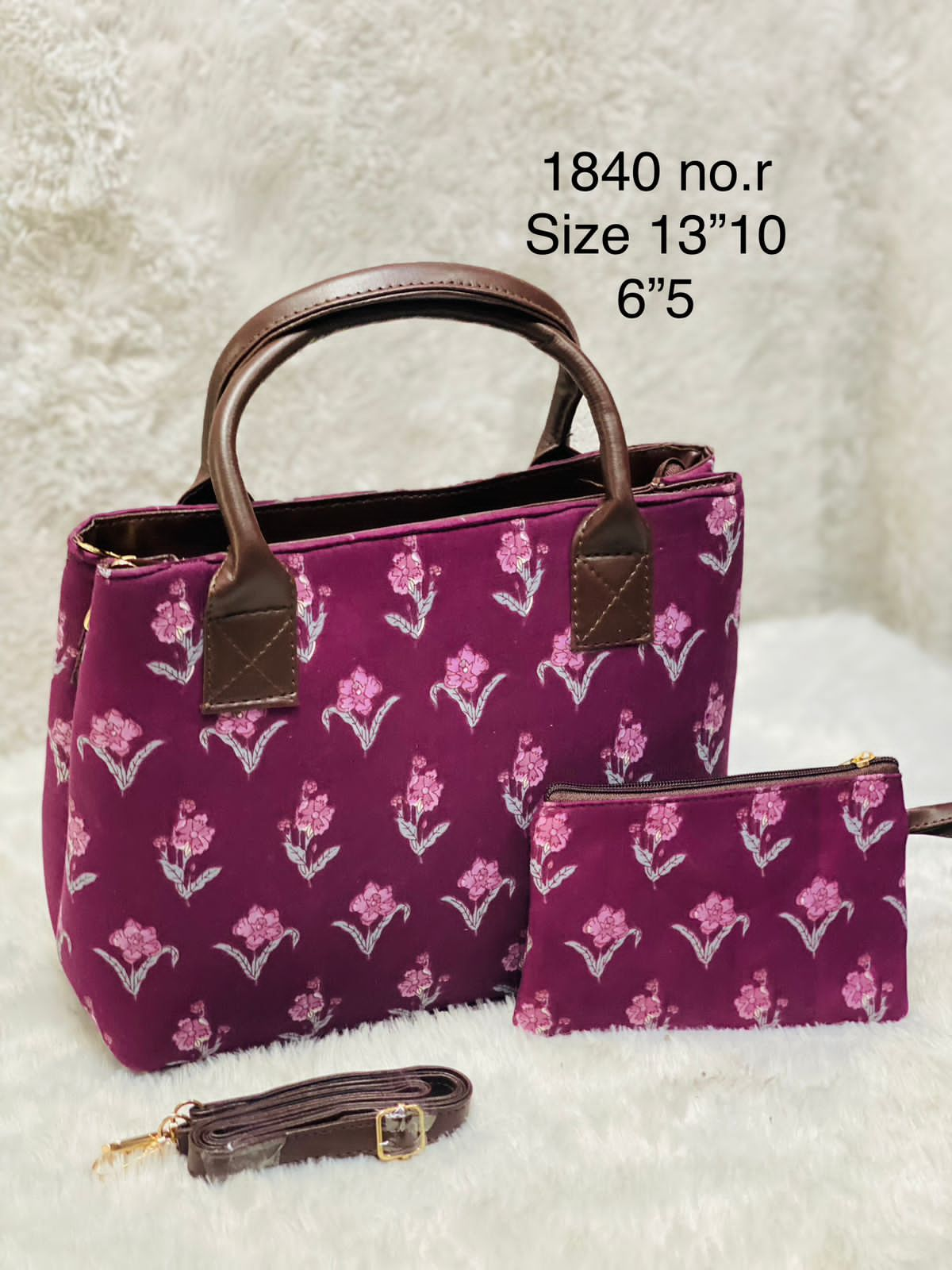 Office Bag Combo Set In Purple