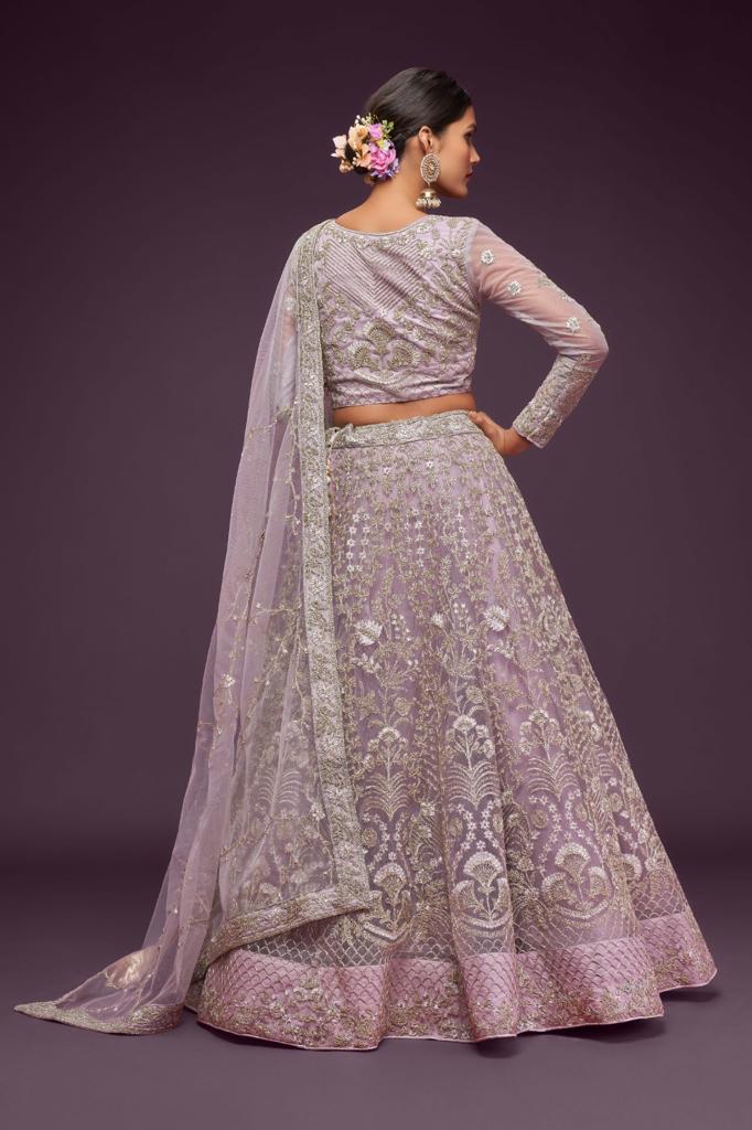 Buy White Georgette Embroidered Floral V Neck Chikankari Lehenga Set For  Women by Monk & Mei Online at Aza Fashions.
