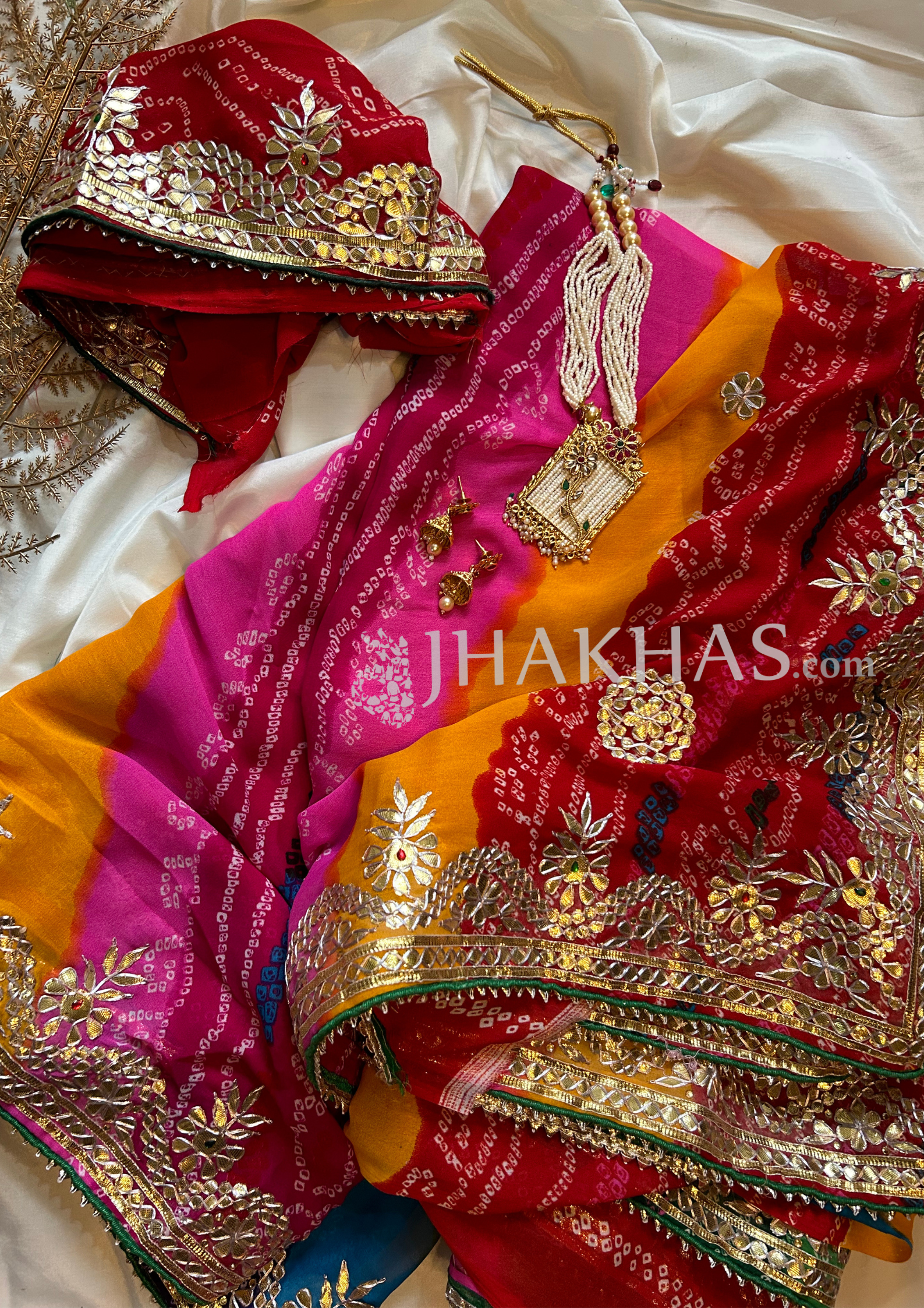 Bandhej Rajasthan multi colour saree shop