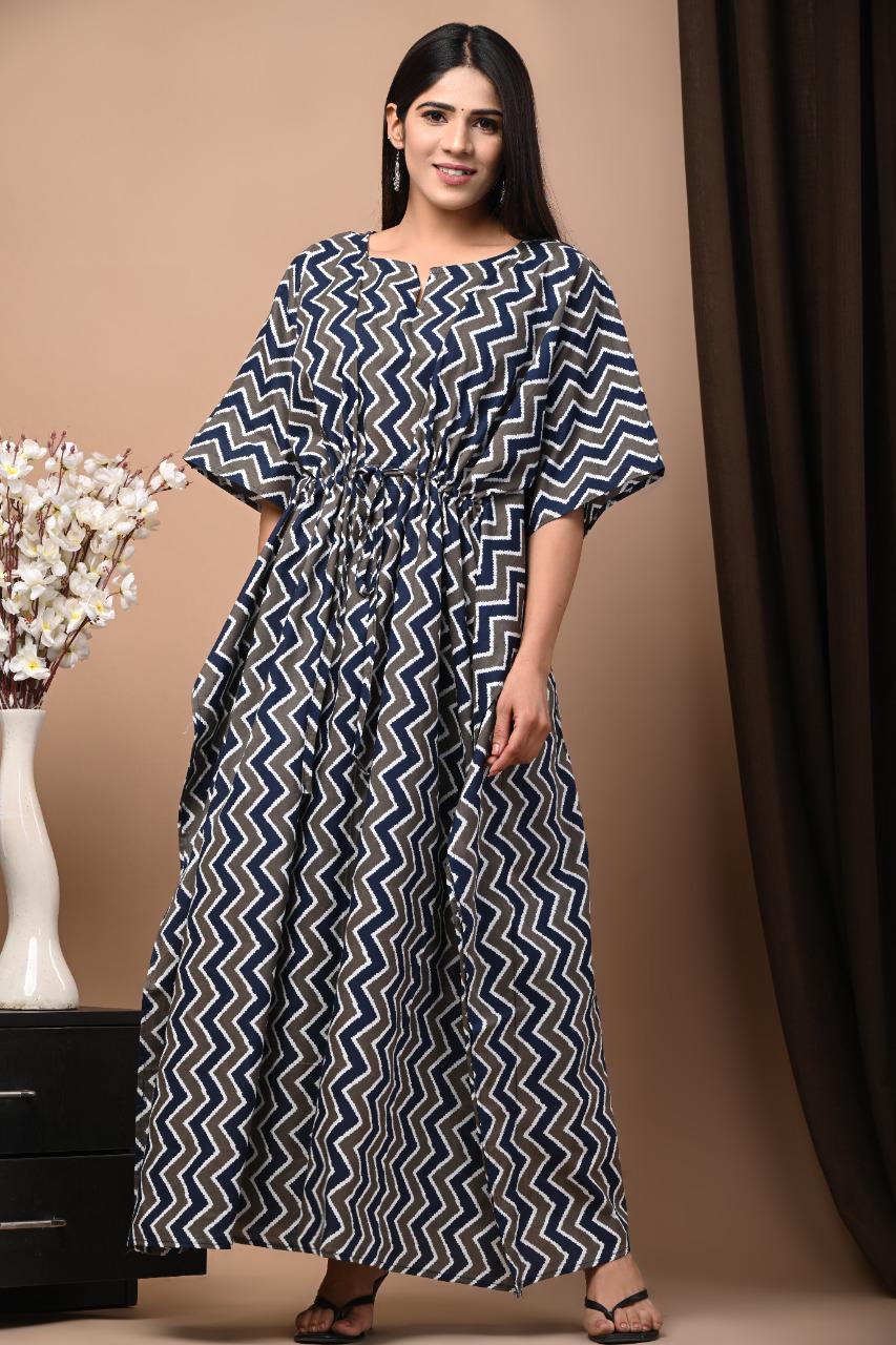 Black Cotton Kaftan