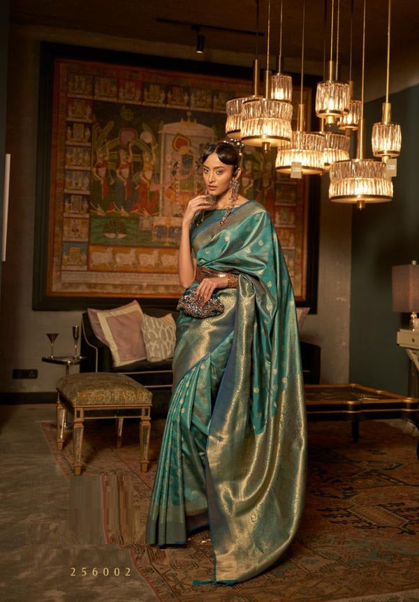 Grey   Soft Silk Weaving Bollywood Saree