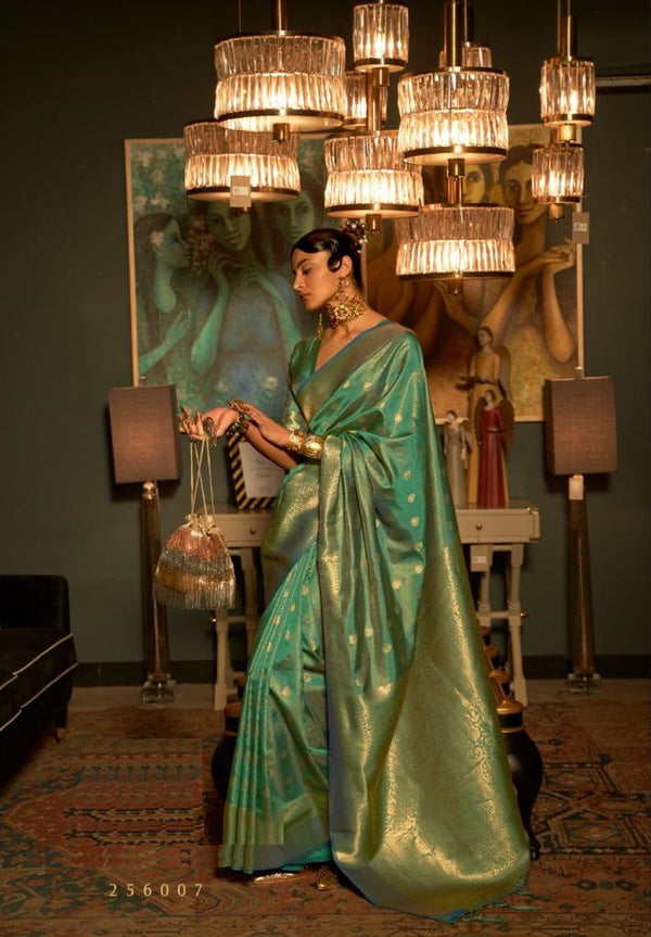 Green Soft Silk Weaving Bollywood Saree