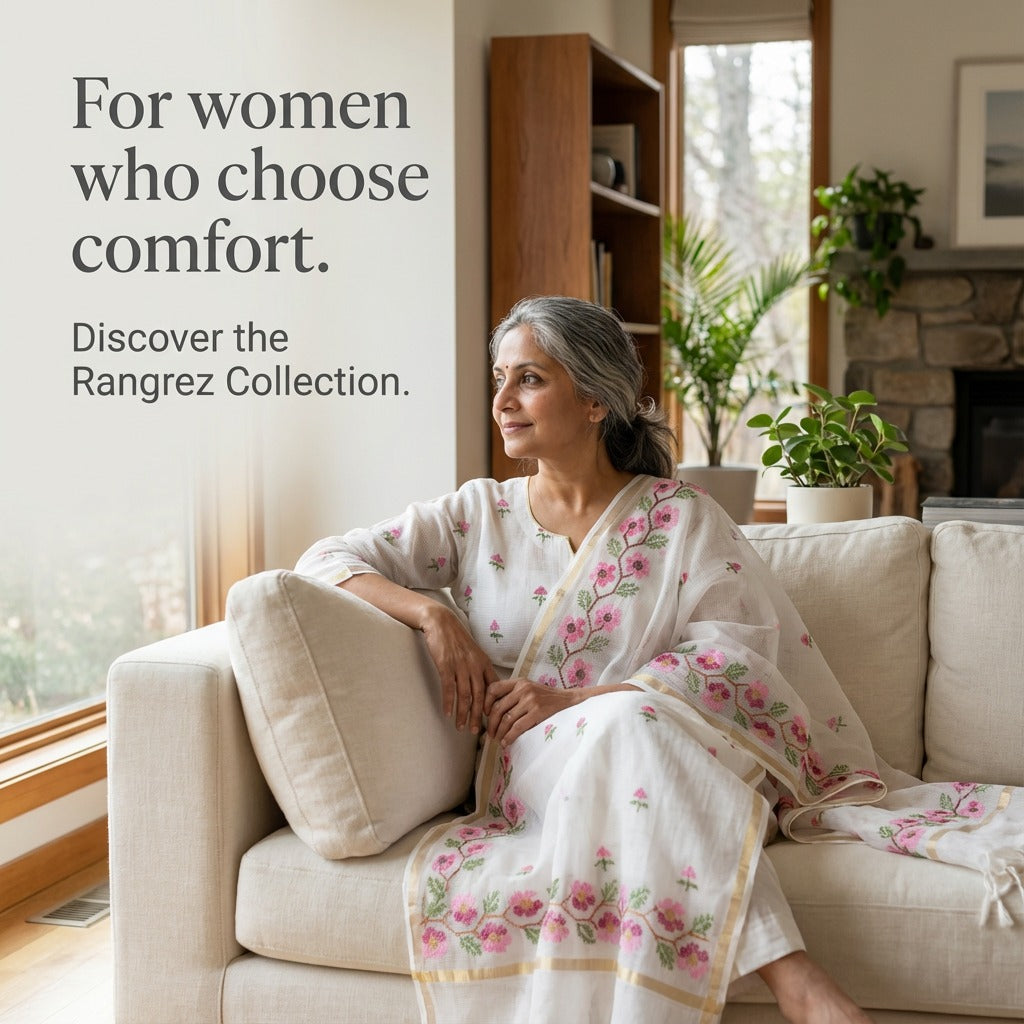 Vaidehi- Beautiful Kota Doria Suit In White Colour With Pink Embroidery Work (unstitched)