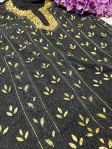 Black Georgette Chikankari Gota Salwar Suit