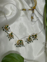 White Pearl Kundan Necklace Set