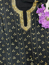 Black Georgette Chikankari Gota Salwar Suit