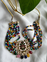 Multi Color Kundan Necklace Set
