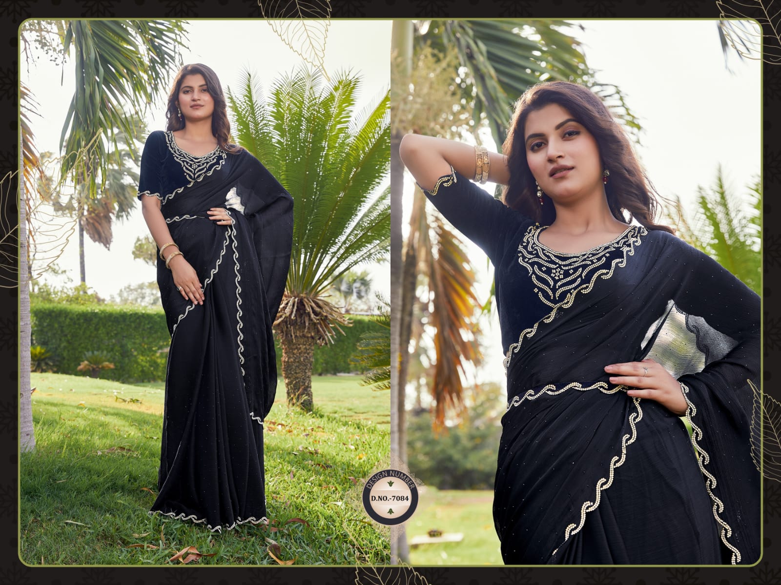 Buy Black Sarees for Women by SATRANI Online | Ajio.com