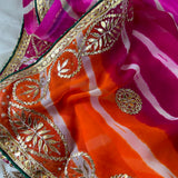 Multi Color Gota Work Saree