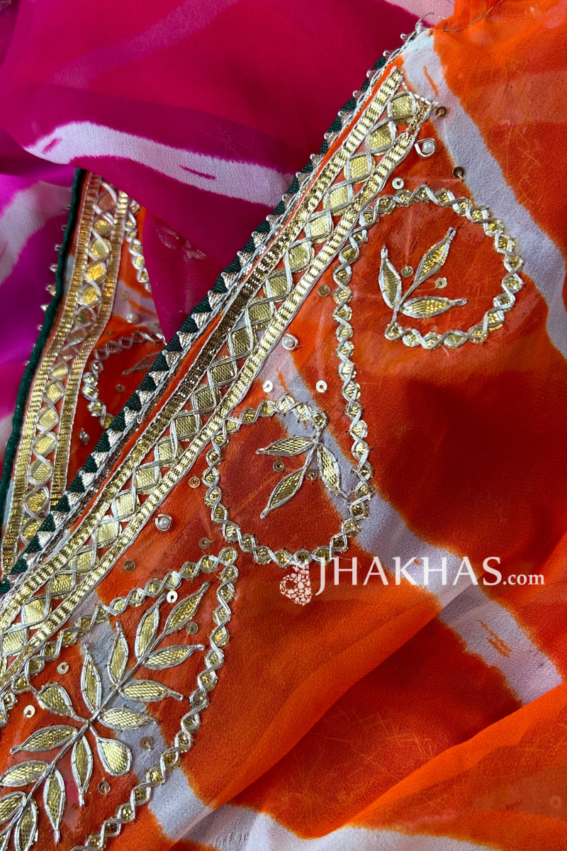 Multi Color Gota Work Saree