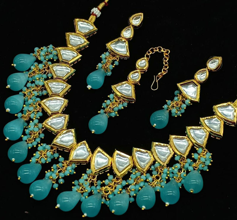 Kundan work necklace set
