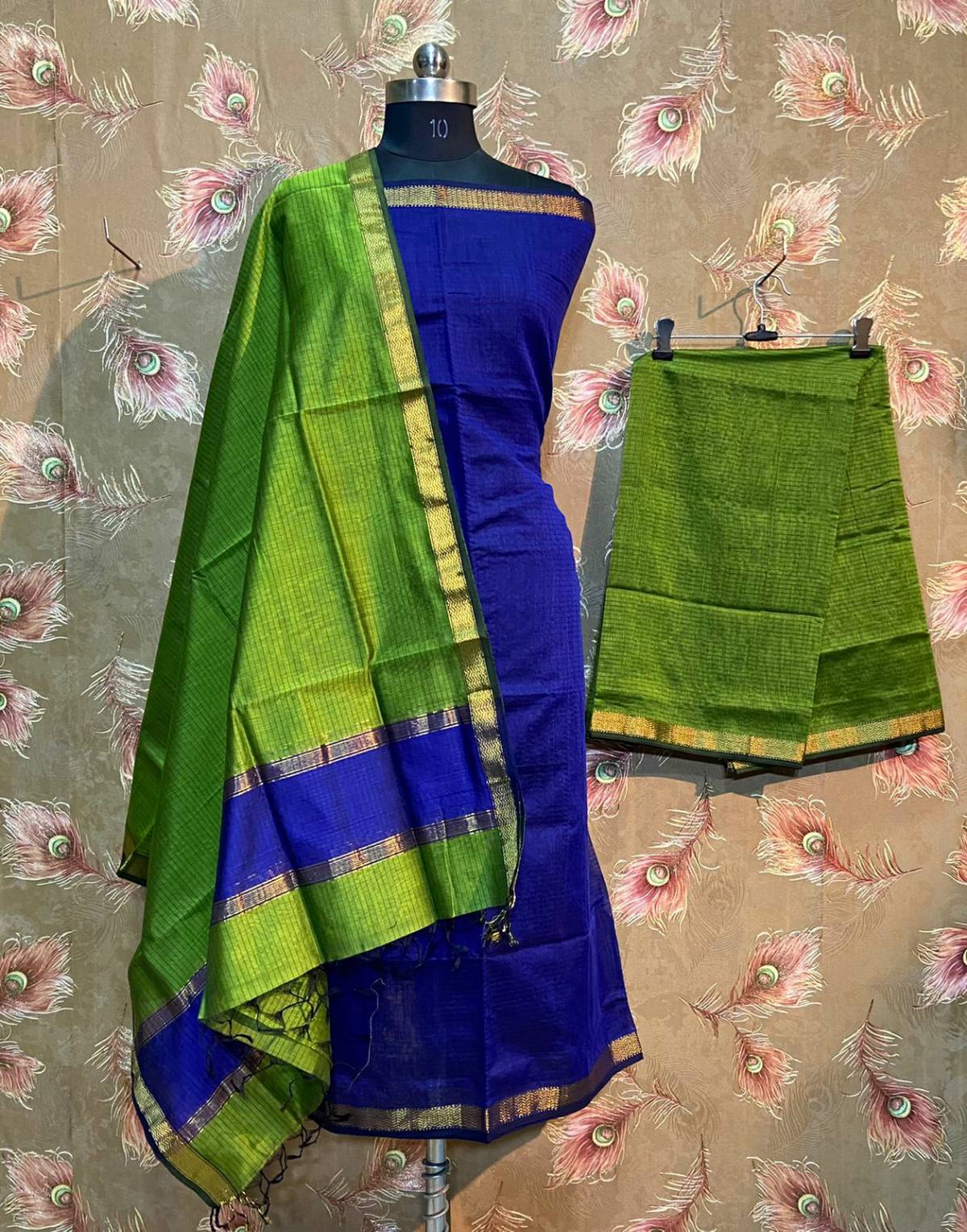 Royal Blue Maheshwari salwar suit