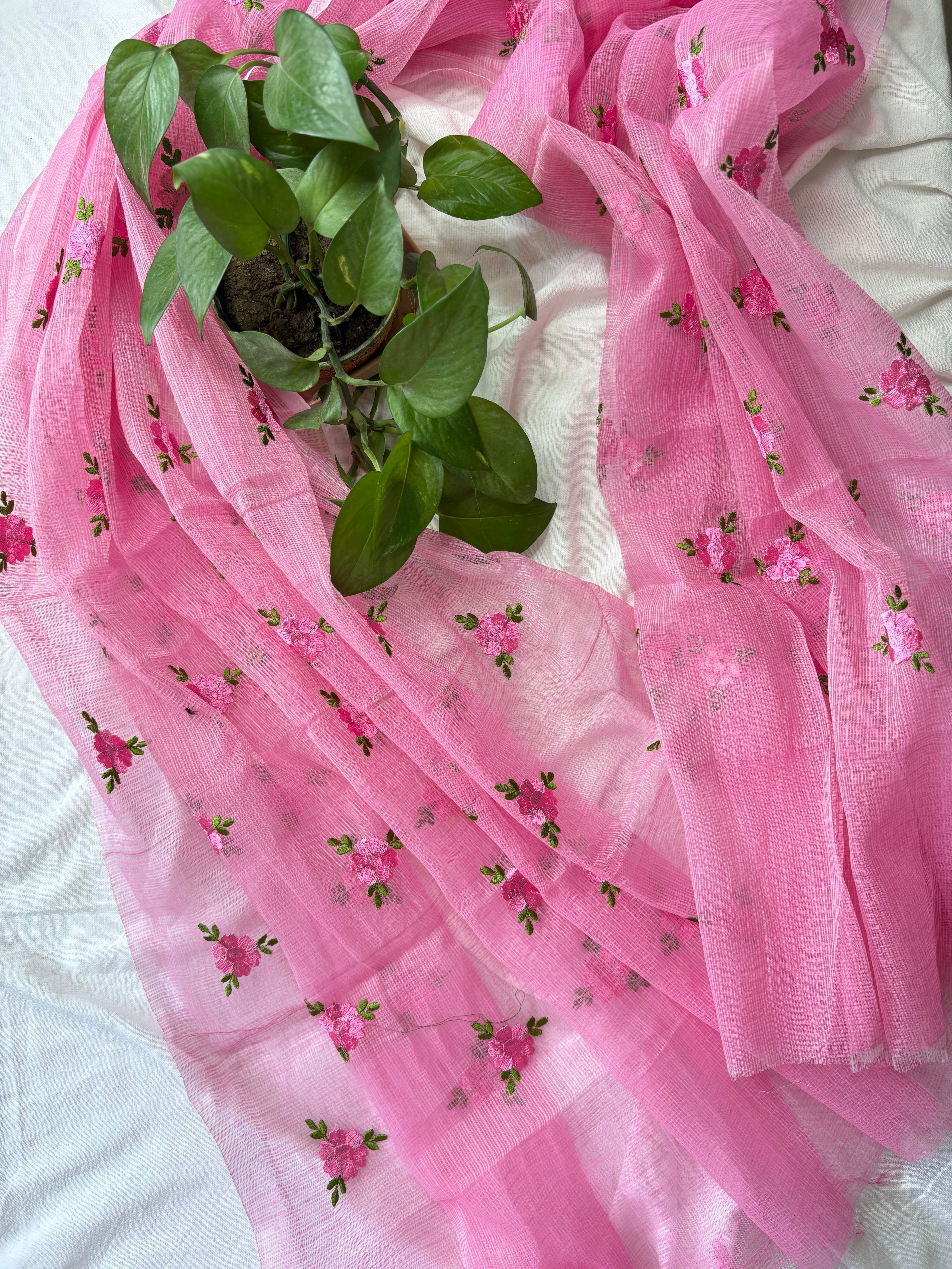 Shop Kota Doriya Embroidery Work Suit In Pink