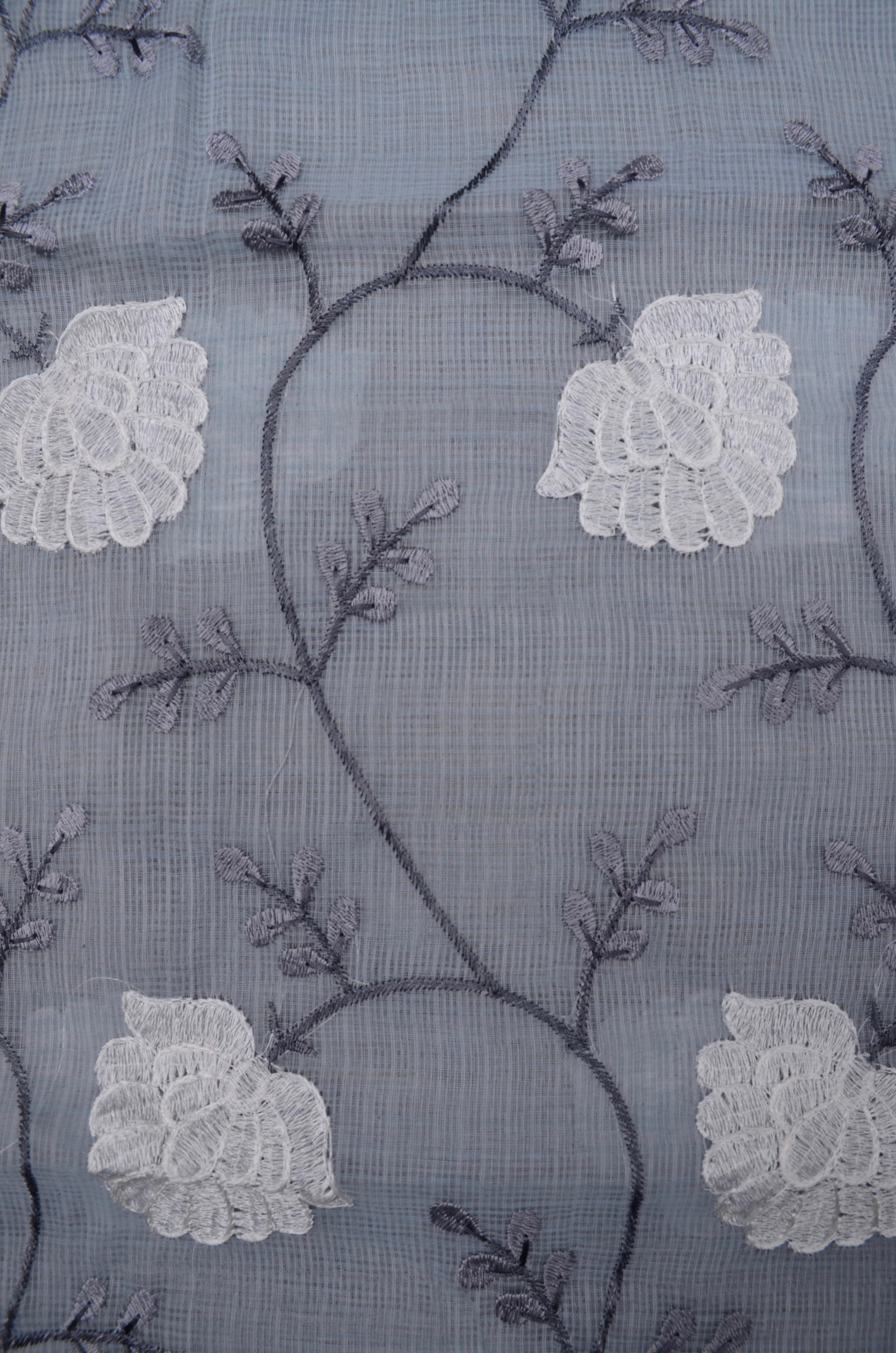 Grey Kota Doriya Embroidery Work Suit