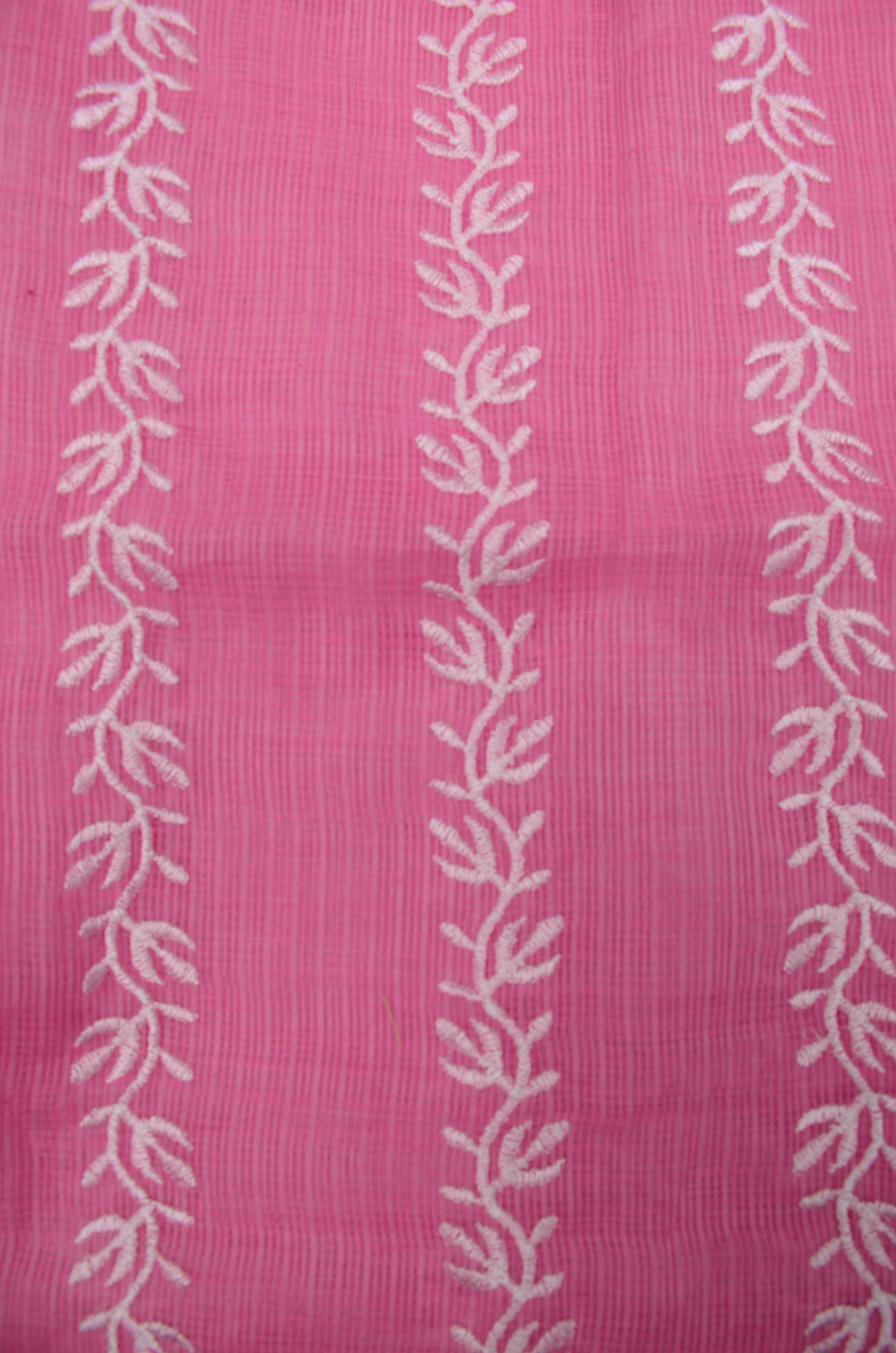 Kota Doriya Embroidery Work Suit In Pink