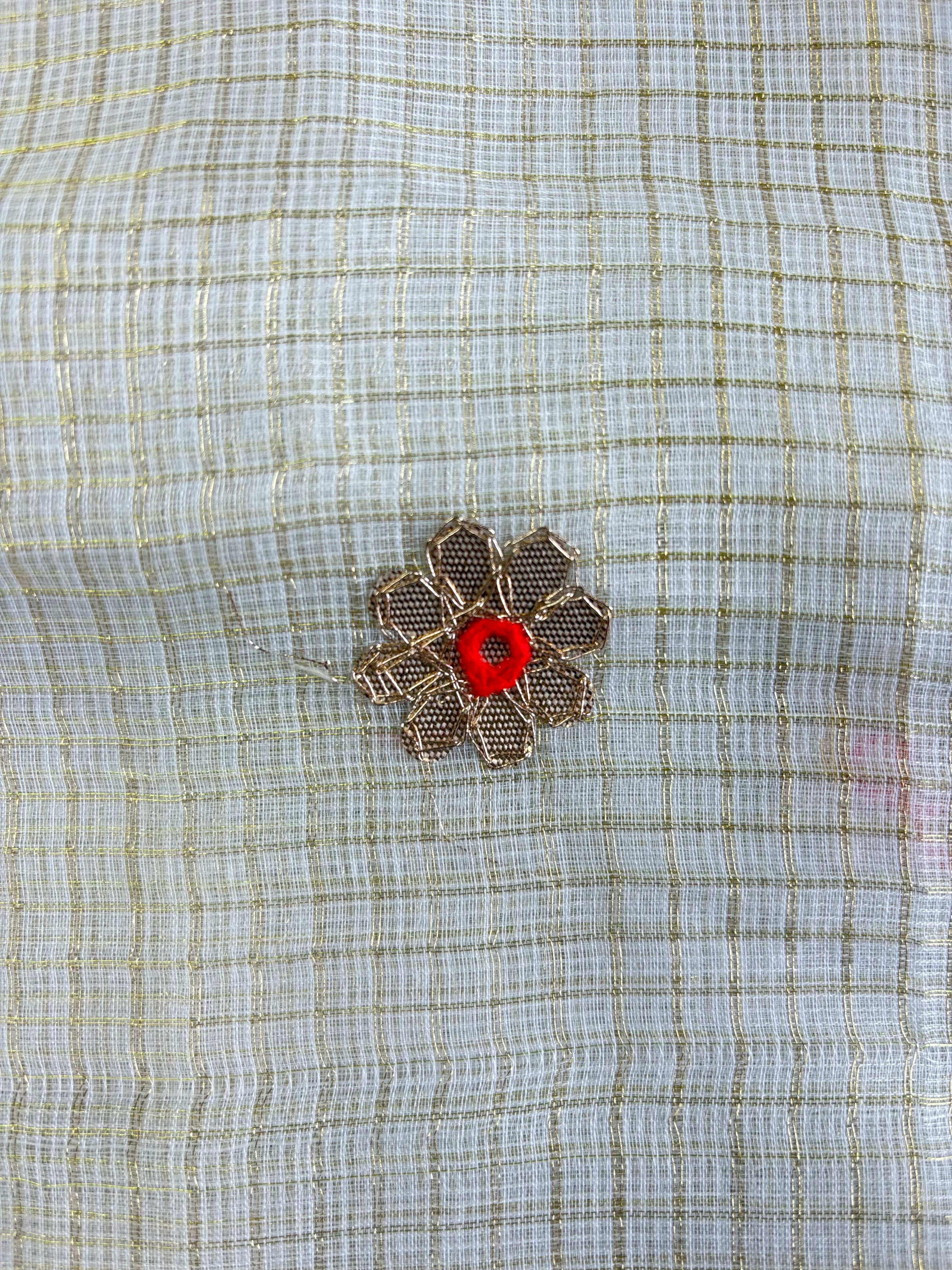 Wedding Wear Kota Gota Patti Salwar Suit In Gota Work Off white Color