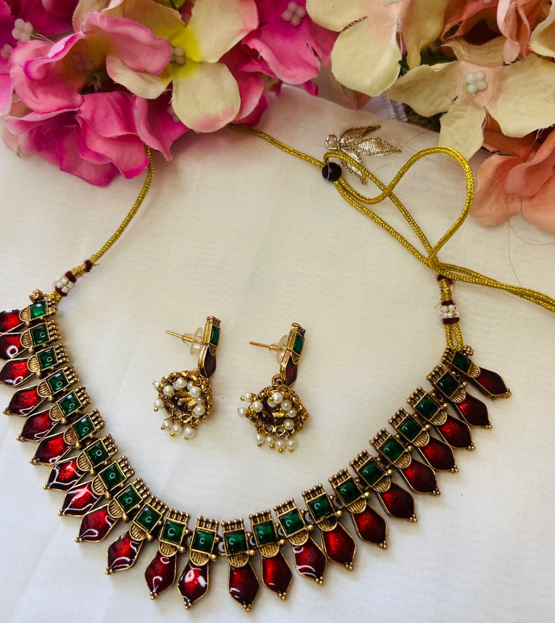 Traditional kerala style necklace set