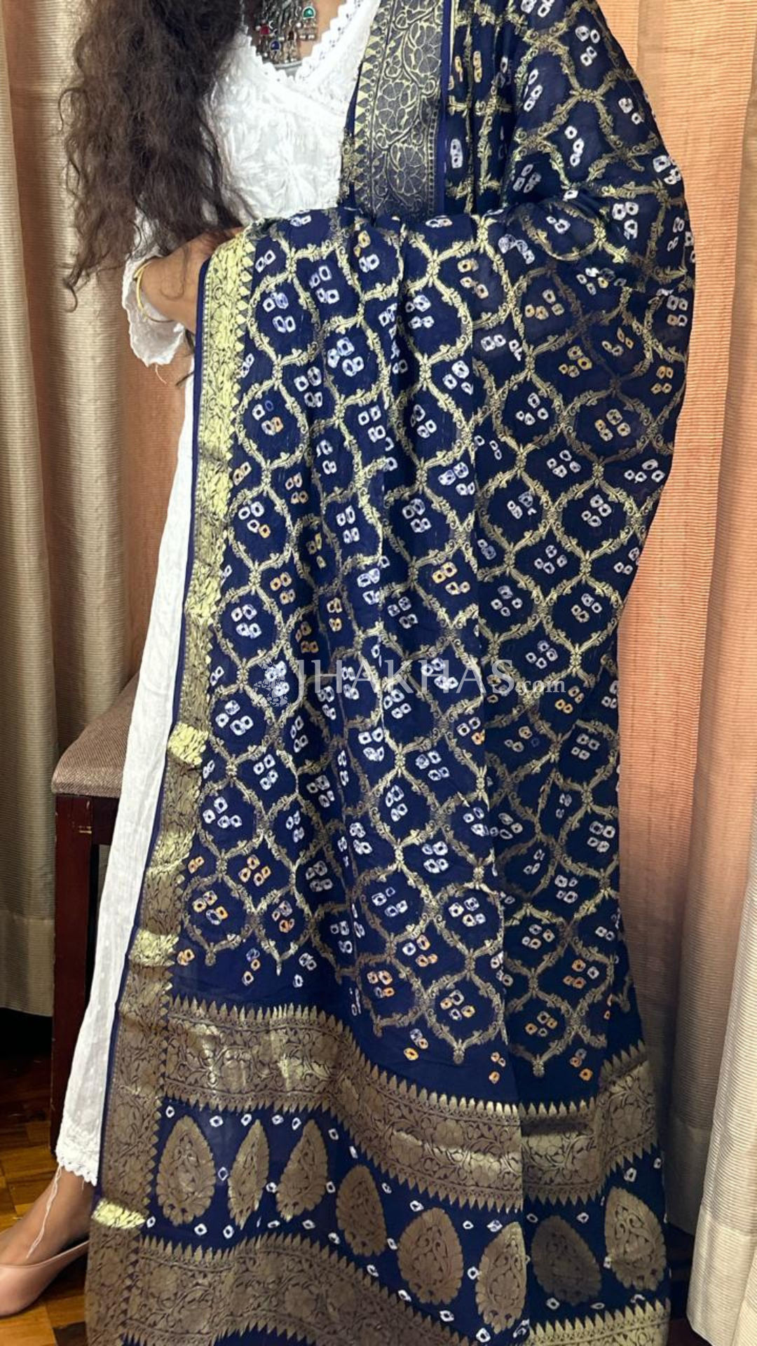Royal Blue Banarasi Ghatchola Dupatta