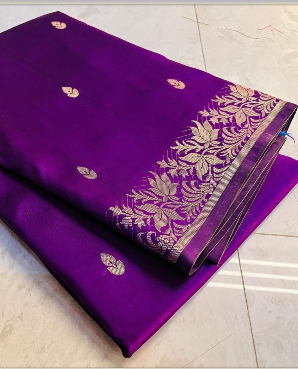 Royal Purple Banarasi Soft Silk Fancy Saree