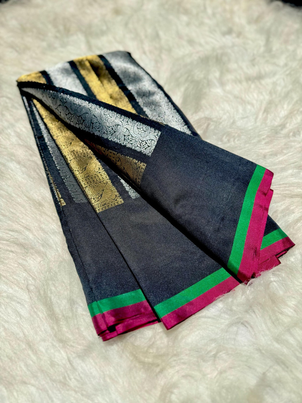 Nita Ambani Inspired Semi Kathan Soft Silk Saree