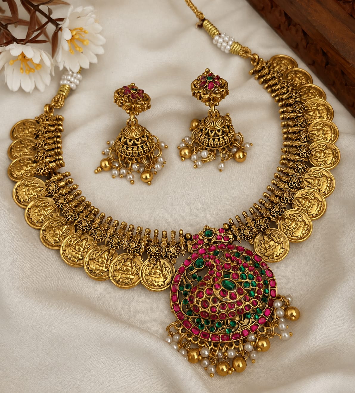 Traditional Peacock Styles Necklace Set