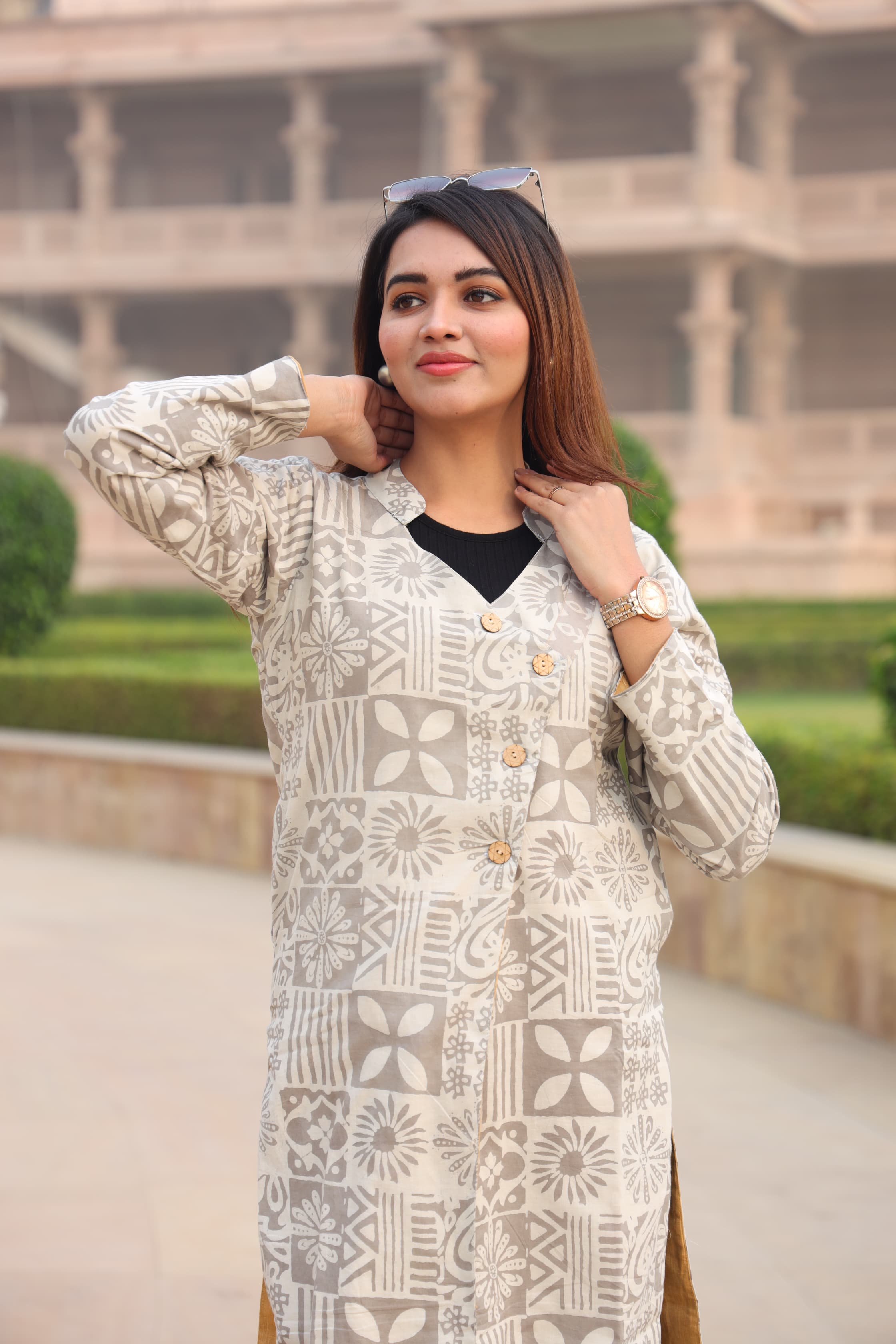 Beautiful Brown Hand Block Printed Pure Cotton Winter Jackets