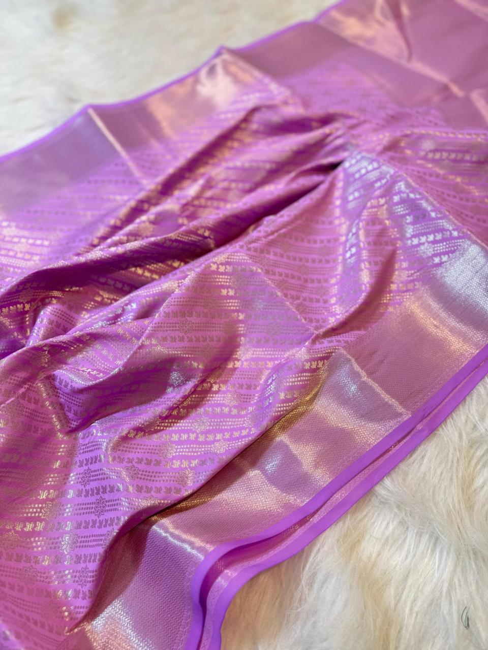 Pink Semi Kathan Silk Saree