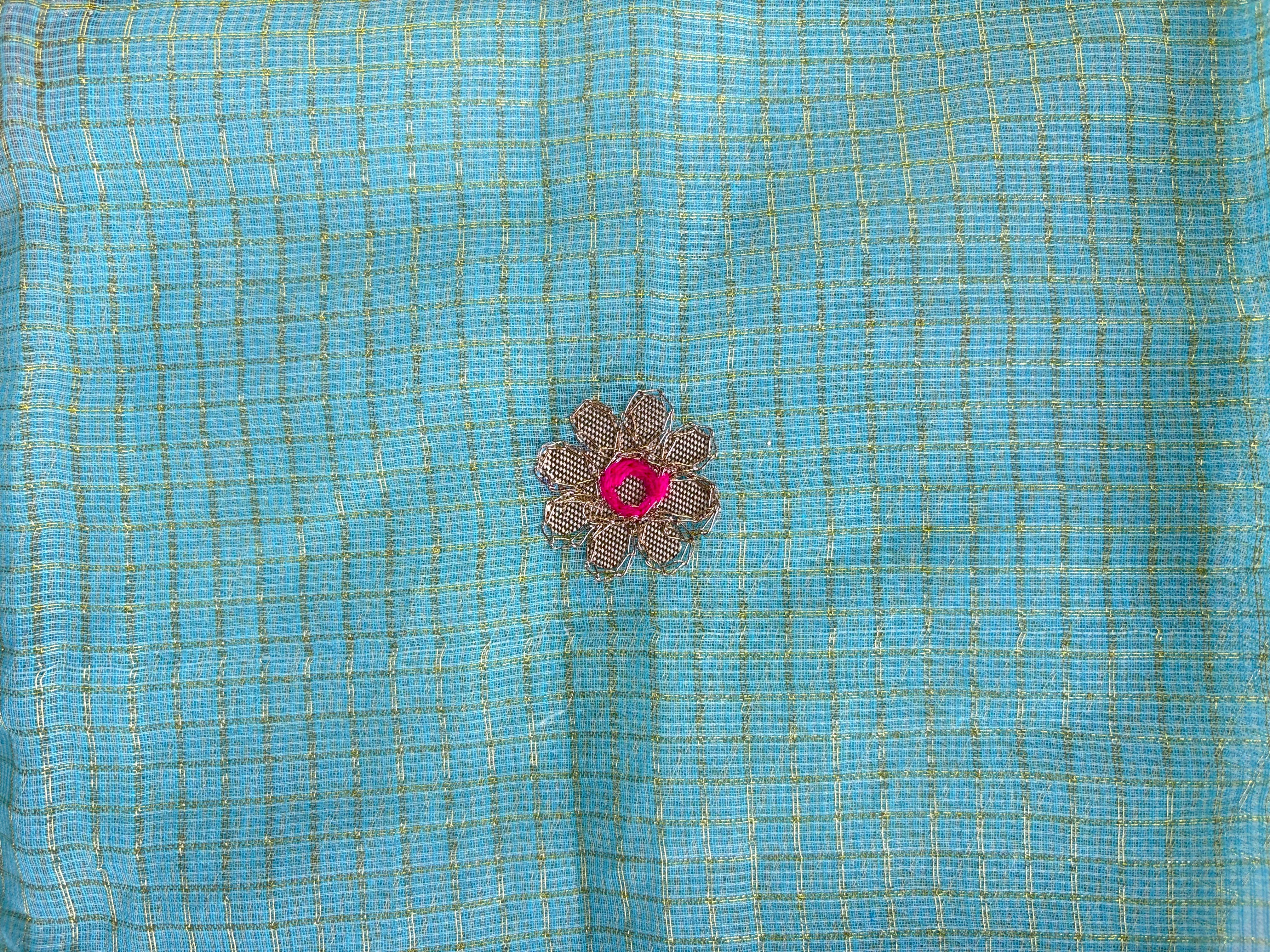Tuhina- Wedding Wear Kota Gota Patti Salwar Suit In Gota Work Skyblue Color