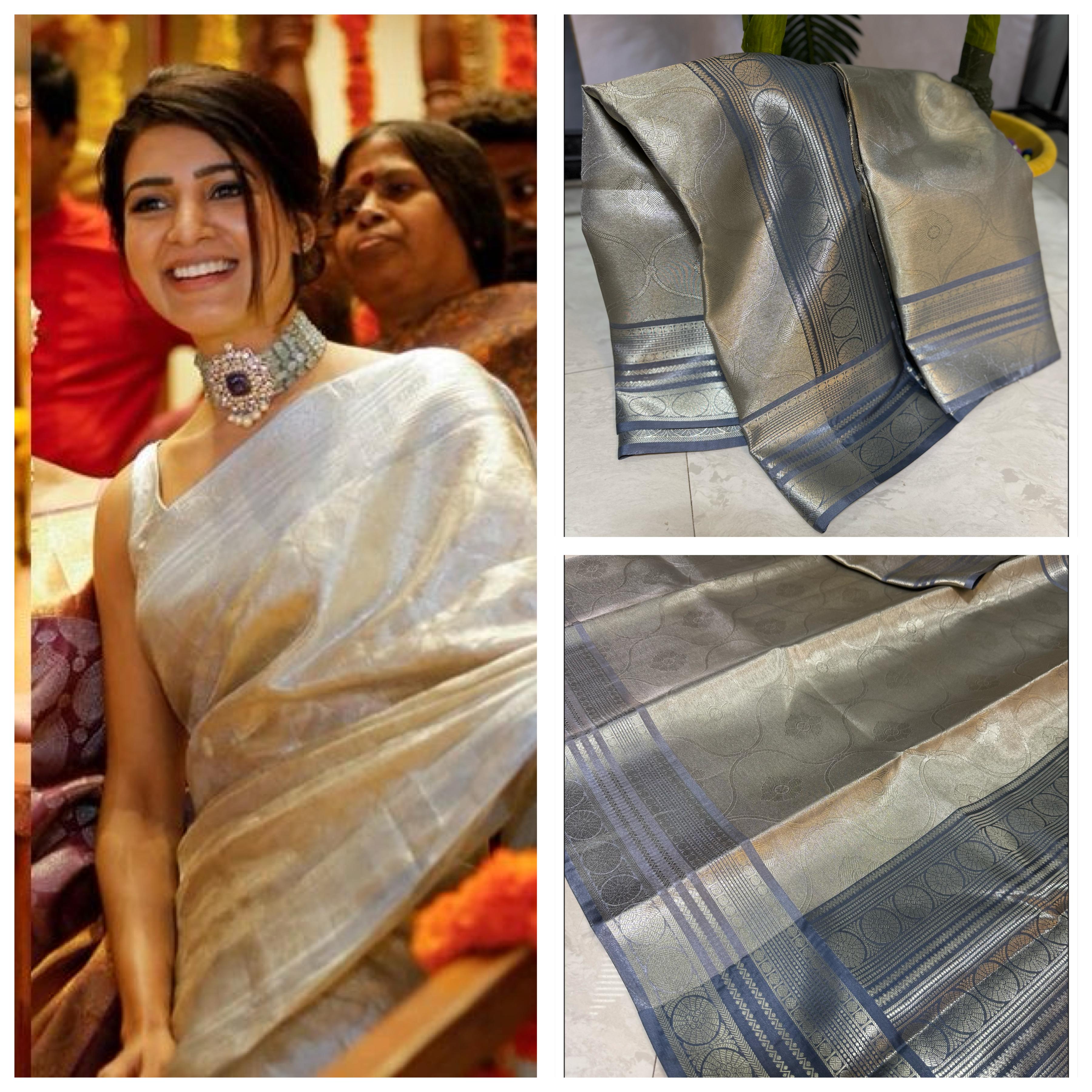 Samantha Inspired Banarasi Tissue Saree
