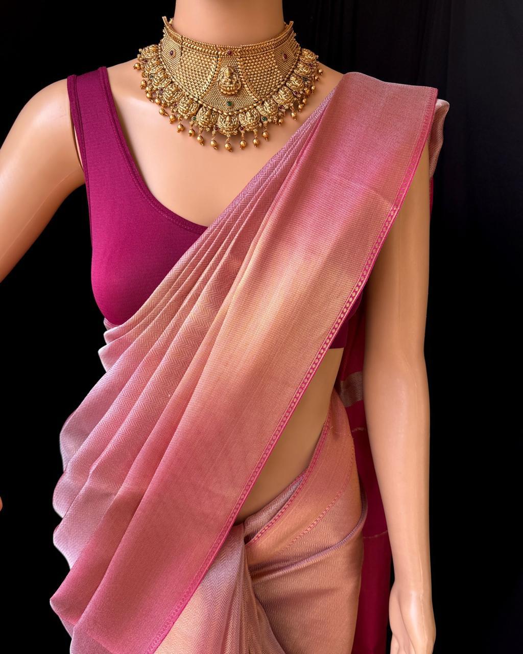 Jyothika Inspired Banarasi Tissue Saree