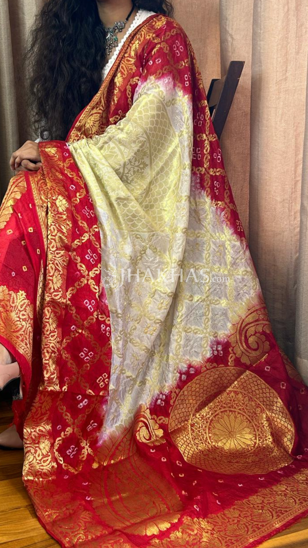 Rekha ji dupatta over banarasi Saree from JDS - JDS Varanasi