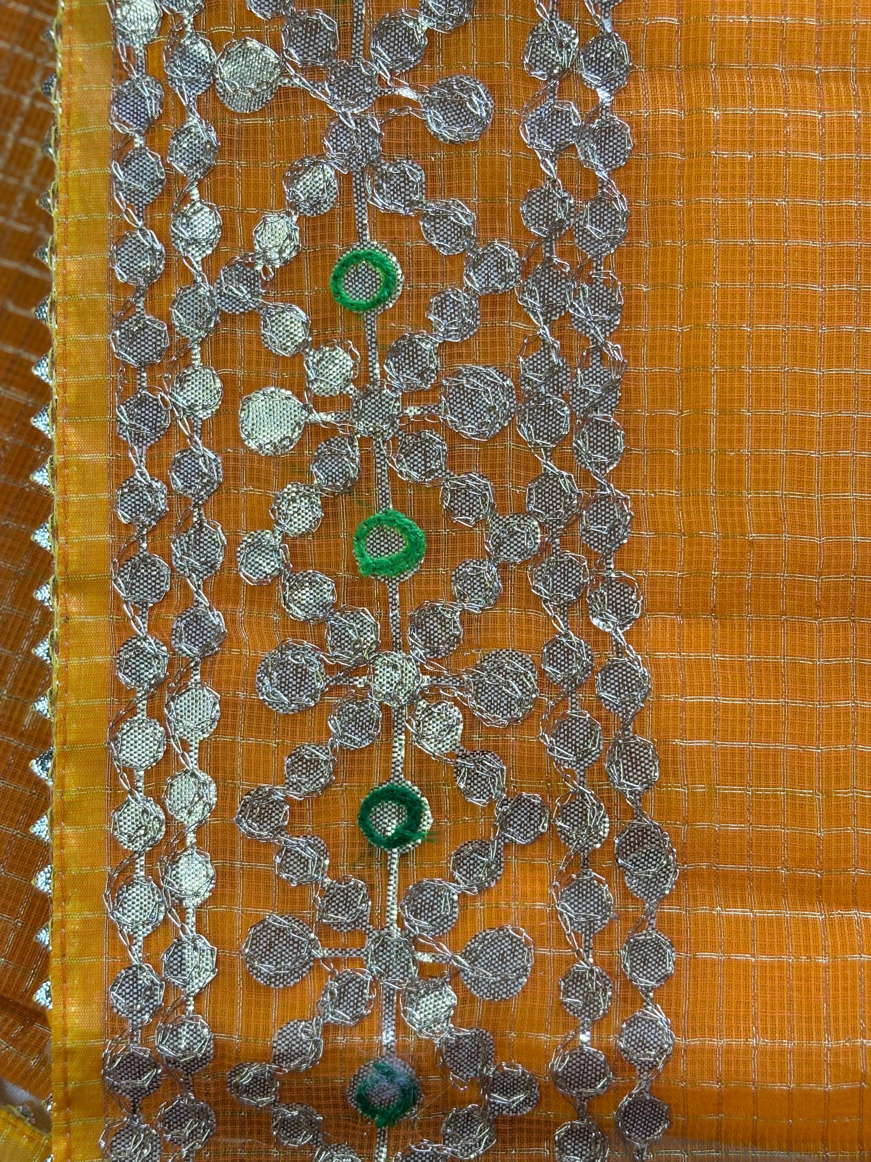 Rupam- Wedding Wear Kota Gota Patti Salwar Suit In Gota Work Orange Color