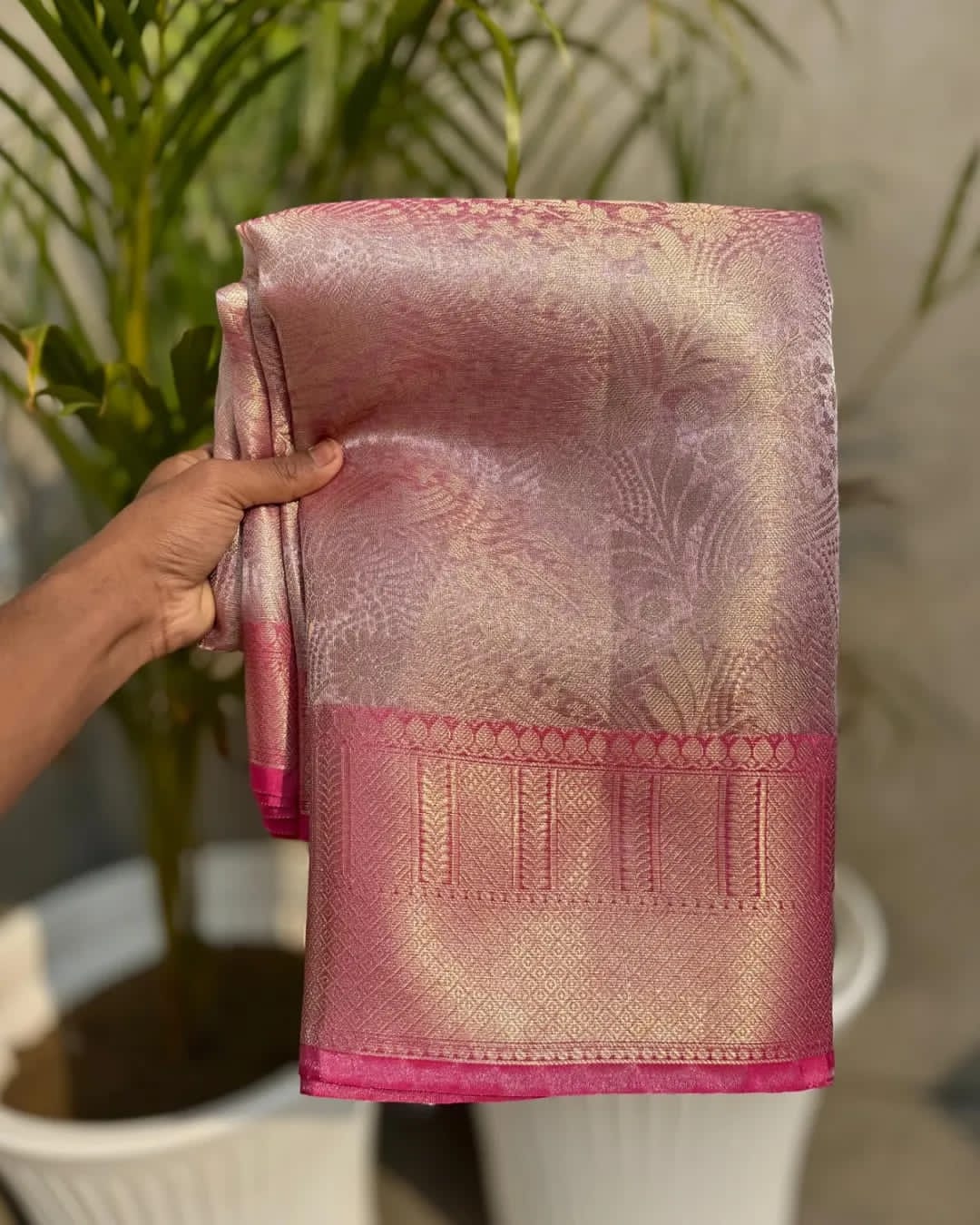 Sai Pallavi Inspired Banarasi Tissue Saree