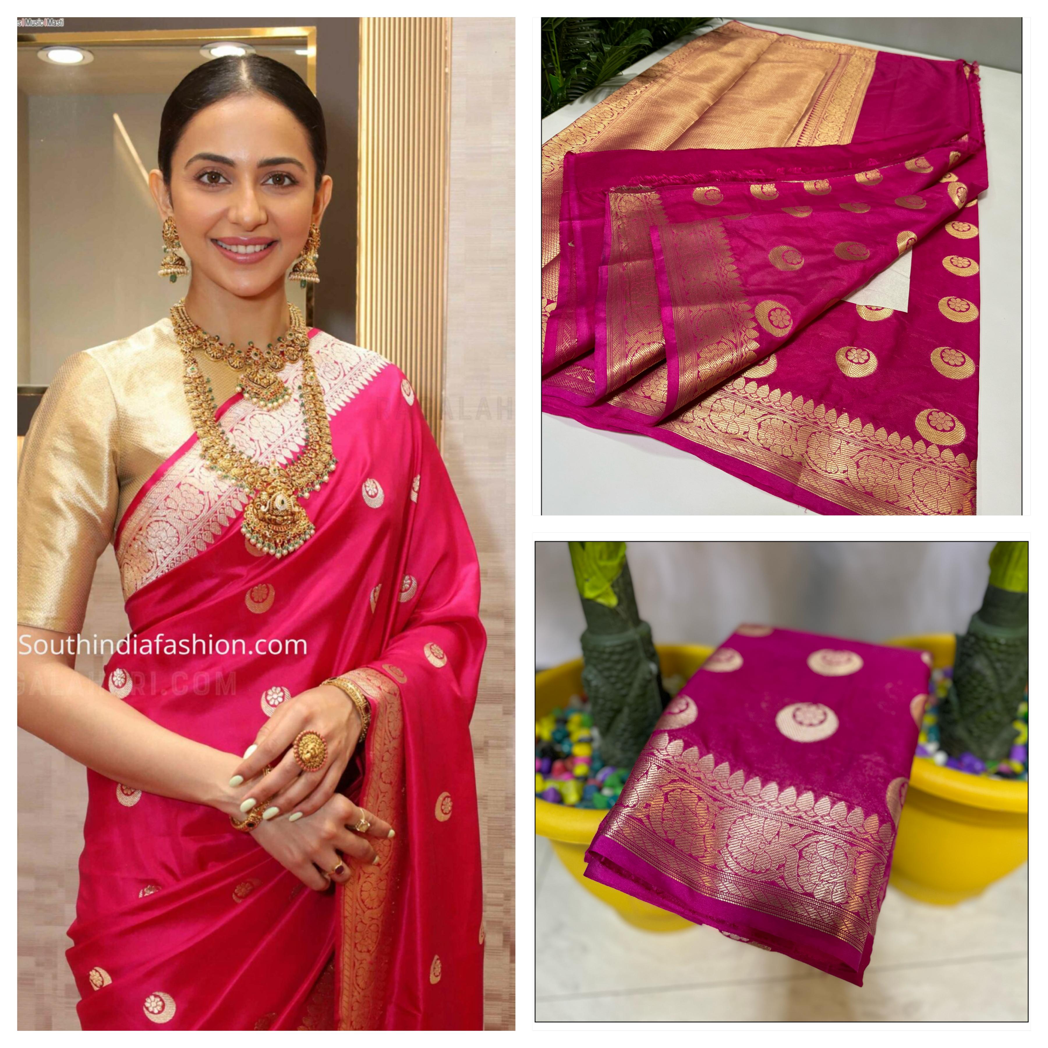 Rakul Preet Inspired Semi Kathan Soft Silk Saree