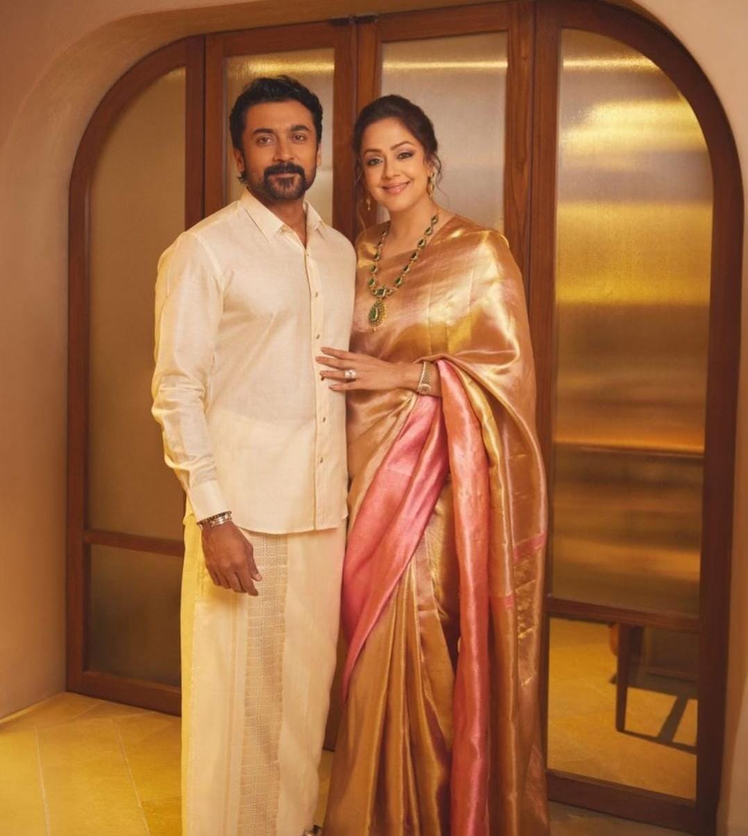 Jyothika Inspired Banarasi Tissue Saree