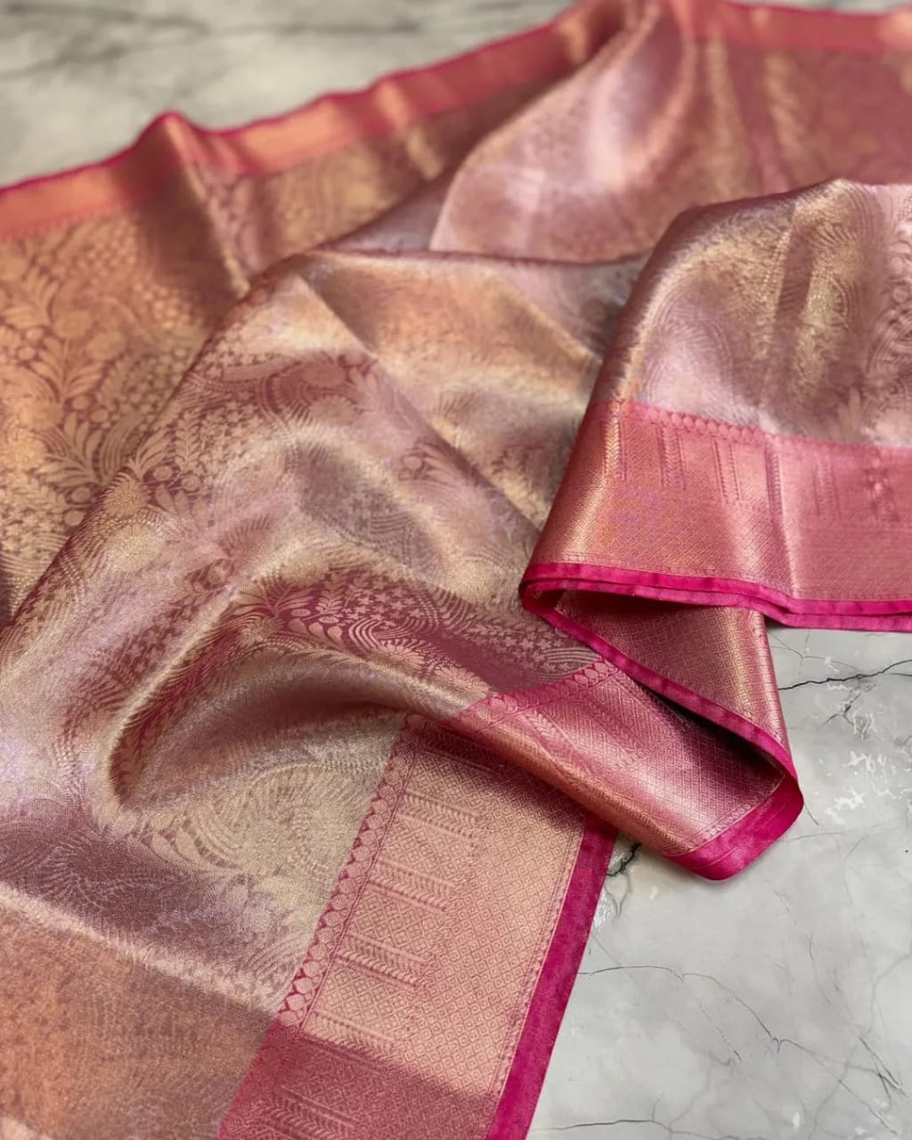 Sai Pallavi Inspired Banarasi Tissue Saree