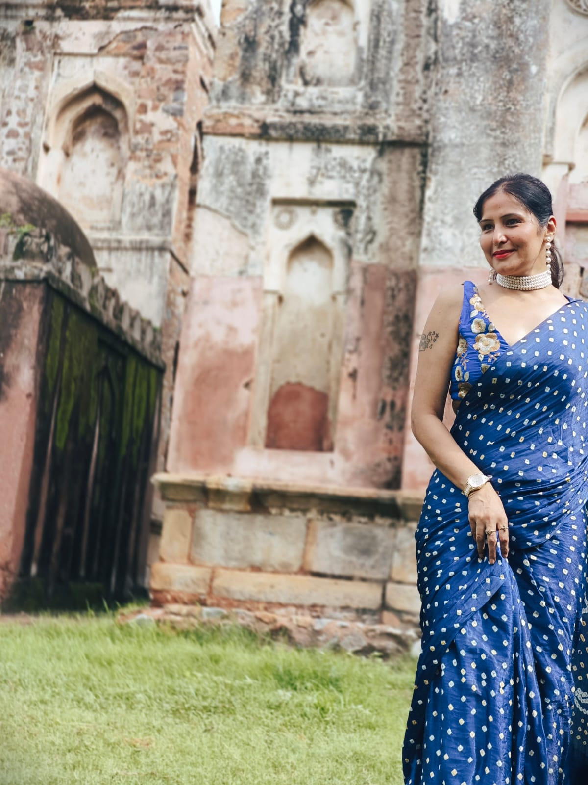 Royal Blue Modal Gaji Silk Saree