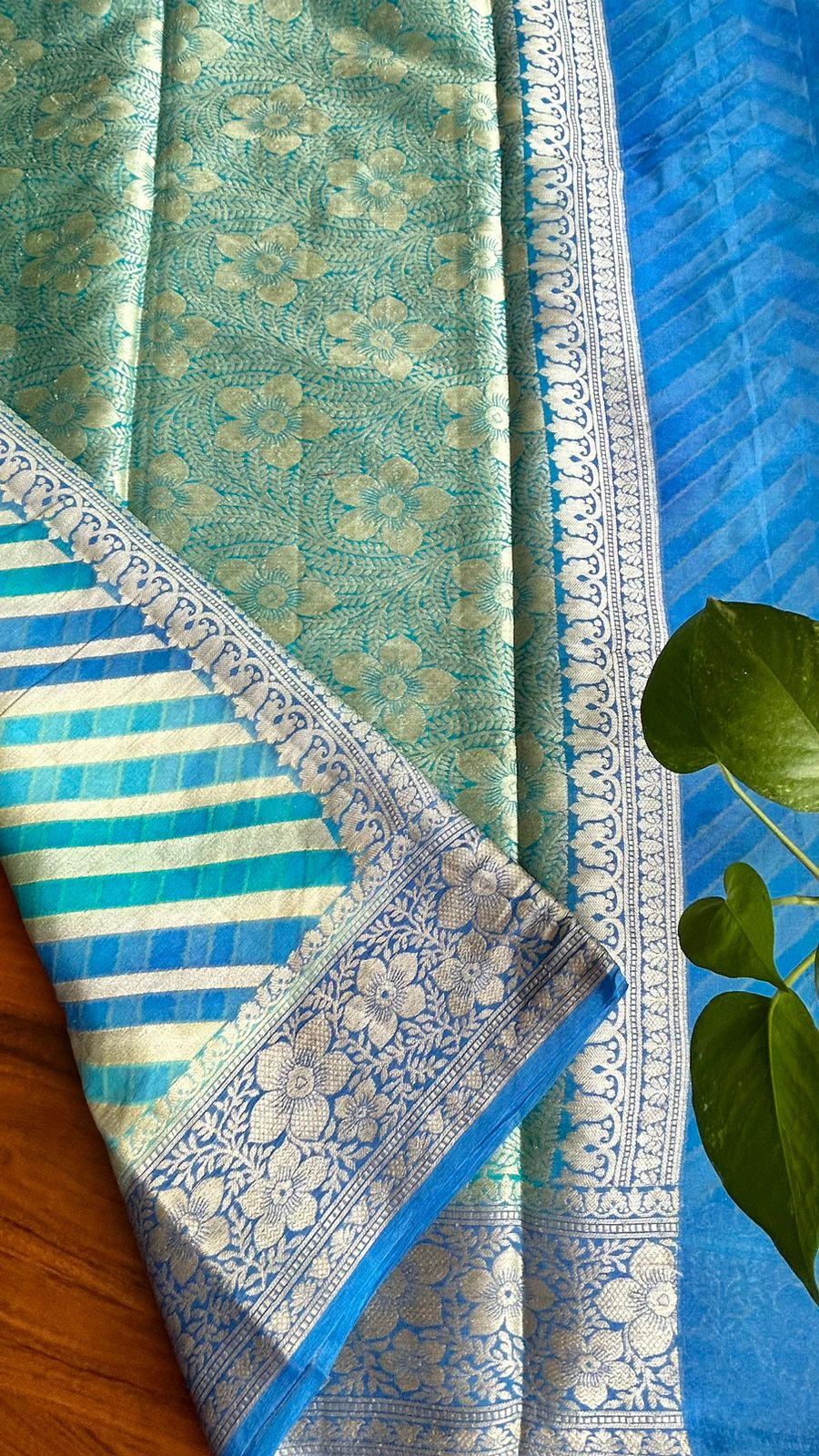 Shades of Blue Banarasi Meenakari Fun Pattern Saree