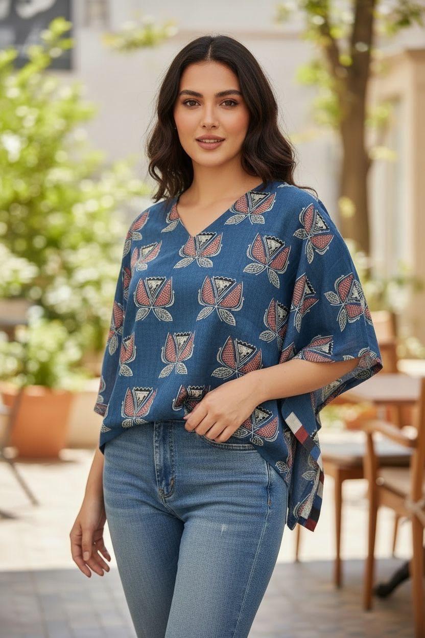 Summer Wear Cotton Short Length Kaftan