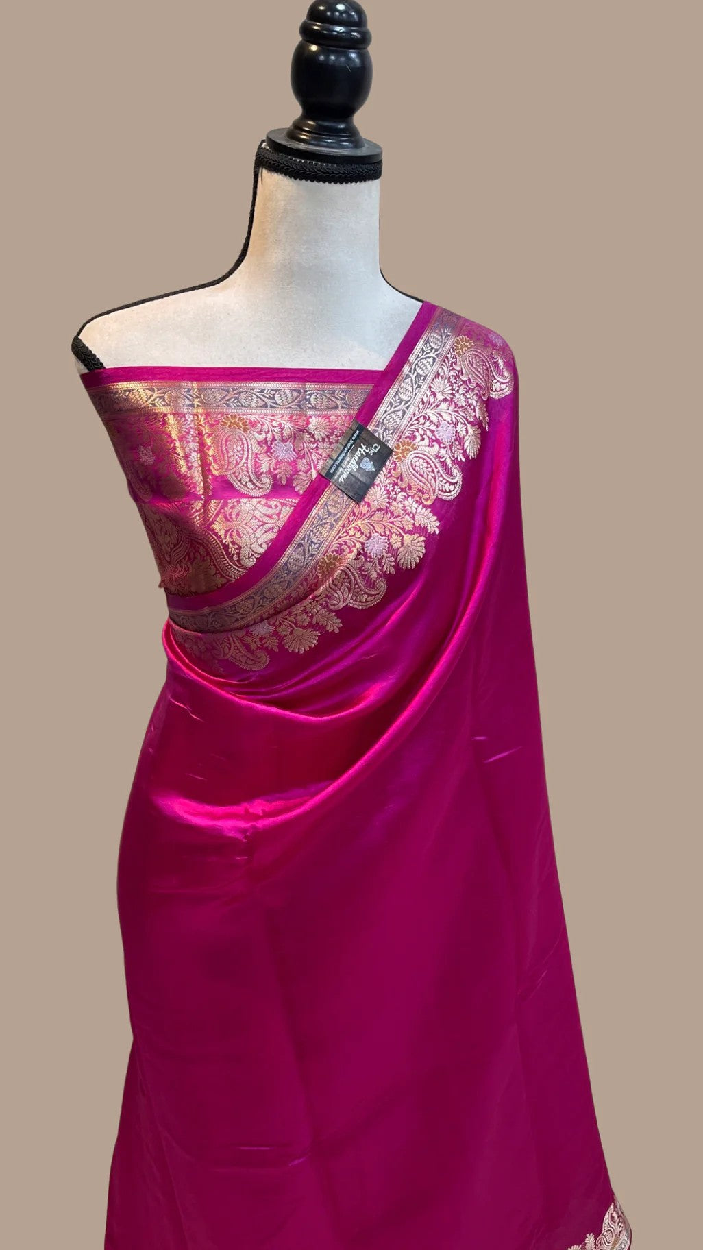 Royal Pink Banarasi Soft Silk Designer Saree