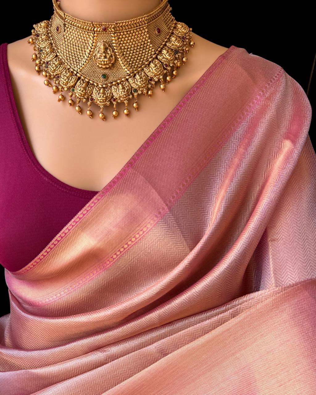 Jyothika Inspired Banarasi Tissue Saree