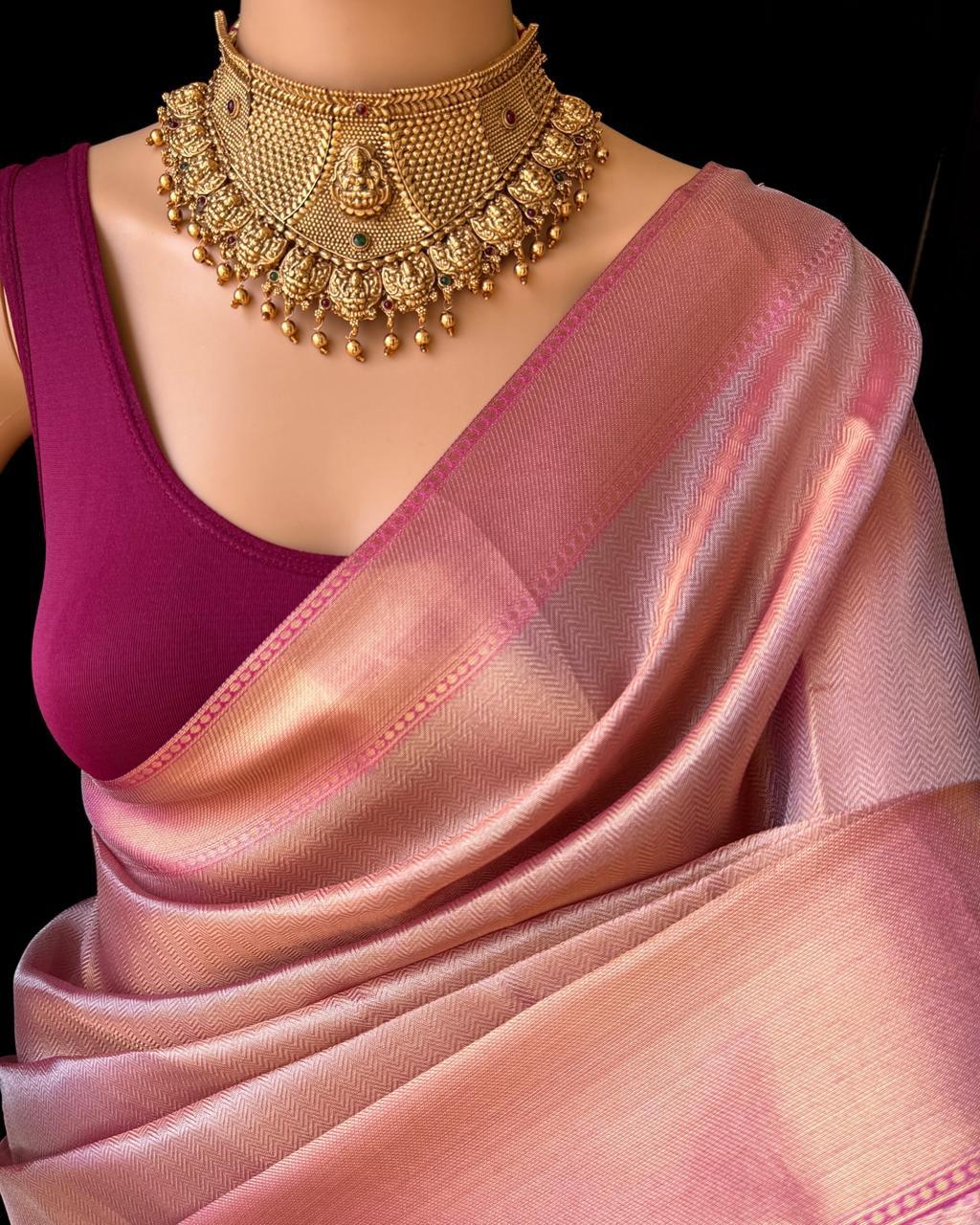 Jyothika Inspired Banarasi Tissue Saree
