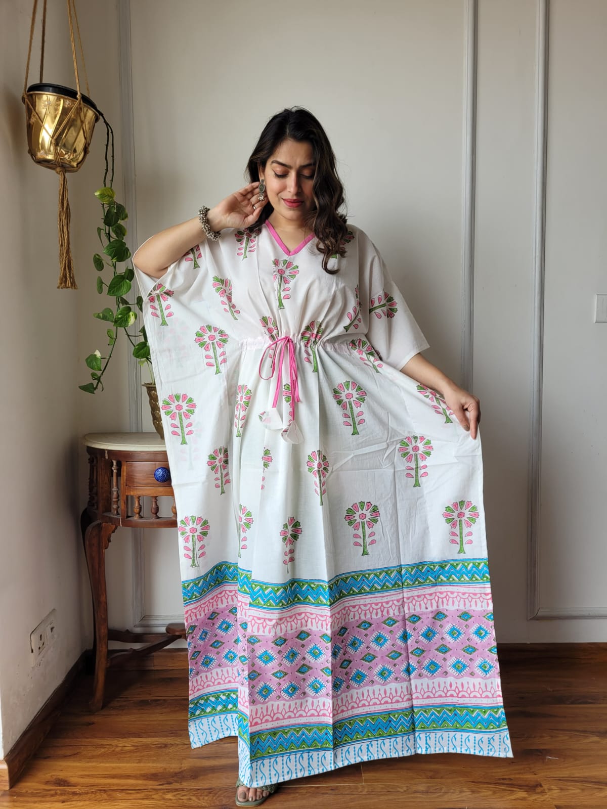 White Cotton Kaftan