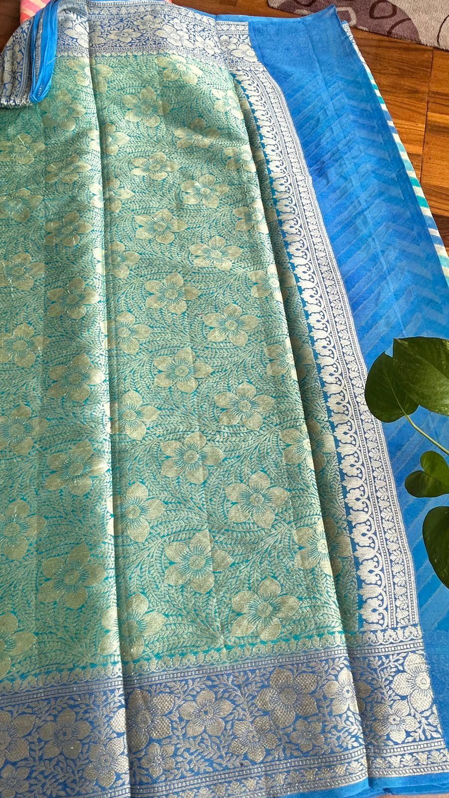 Shades of Blue Banarasi Meenakari Fun Pattern Saree