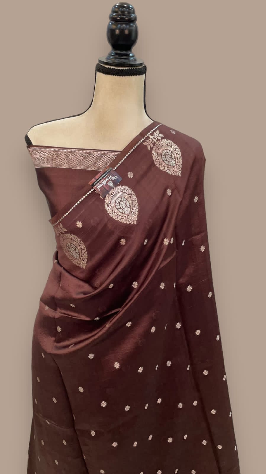 Brown Colour Semi Kathan Silk Saree
